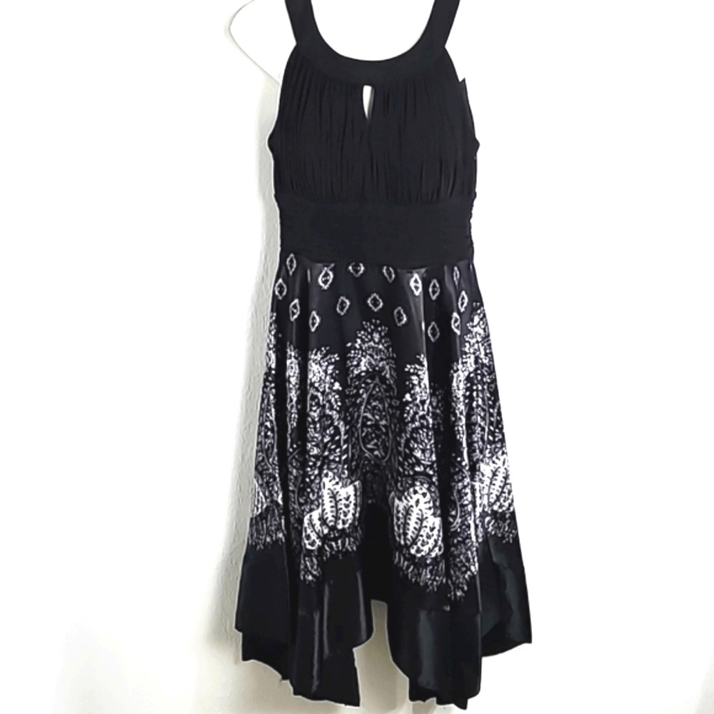 Signature by Sangria Special Occasion Handkerchief Hem Midi-Dress